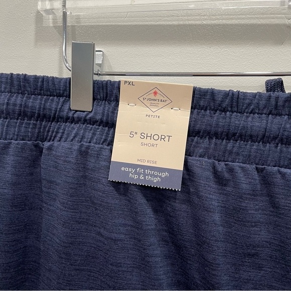 Casual 5” Shorts Navy Blue Drawstring Size XL Petite - Picture 4 of 6